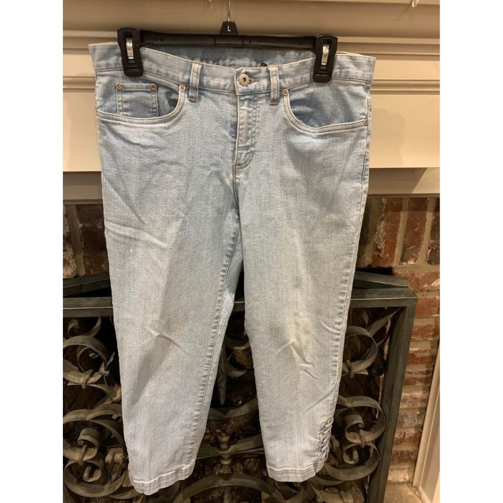 Vintage 90’s Capri braided jeans women’s 8 Y2K punk retro grunge (bin V)